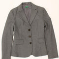 BENETTON Womens 3 Button Blazer Jacket IT 38 XS Grey Polyester Vintage Benetton and Second-Hand Benetton from Messina Hembry 