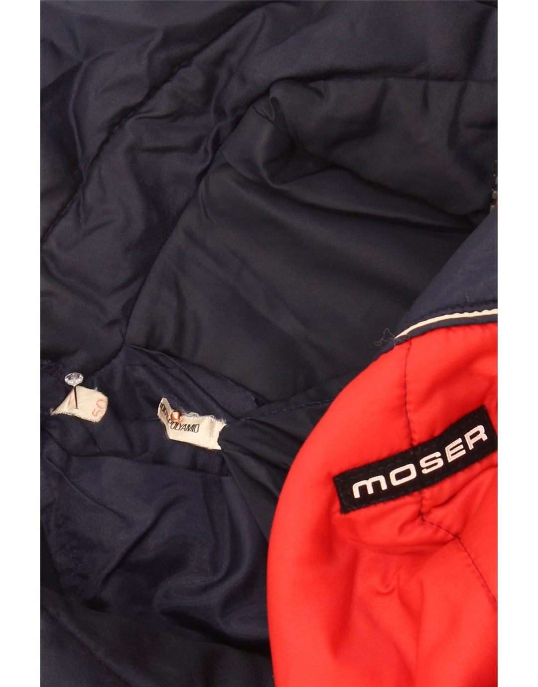 MOSER Mens Padded Jacket IT 50 Large Red Colourblock Polyamide Sports
