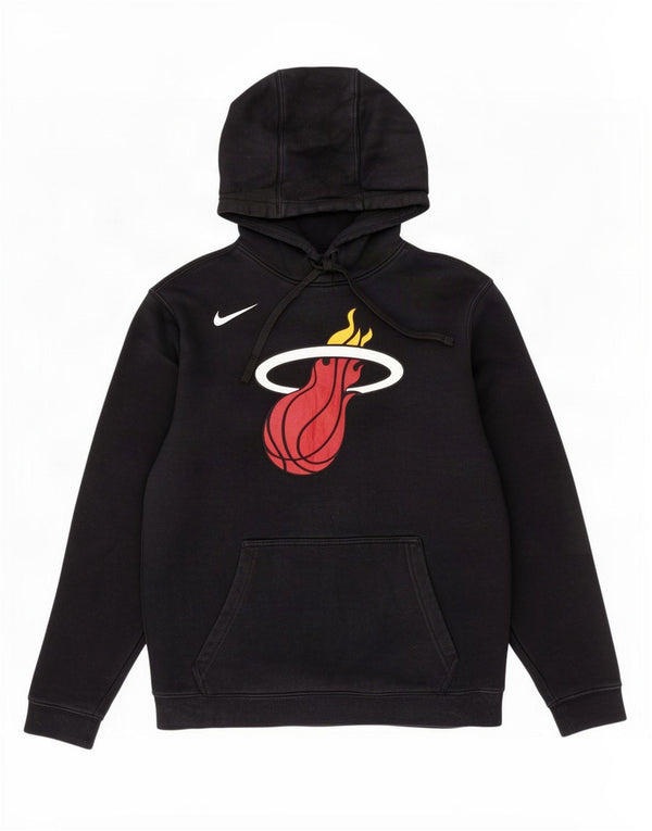 Nike Mens Miami Heat Graphic Hoodie Jumper Medium Black Cotton