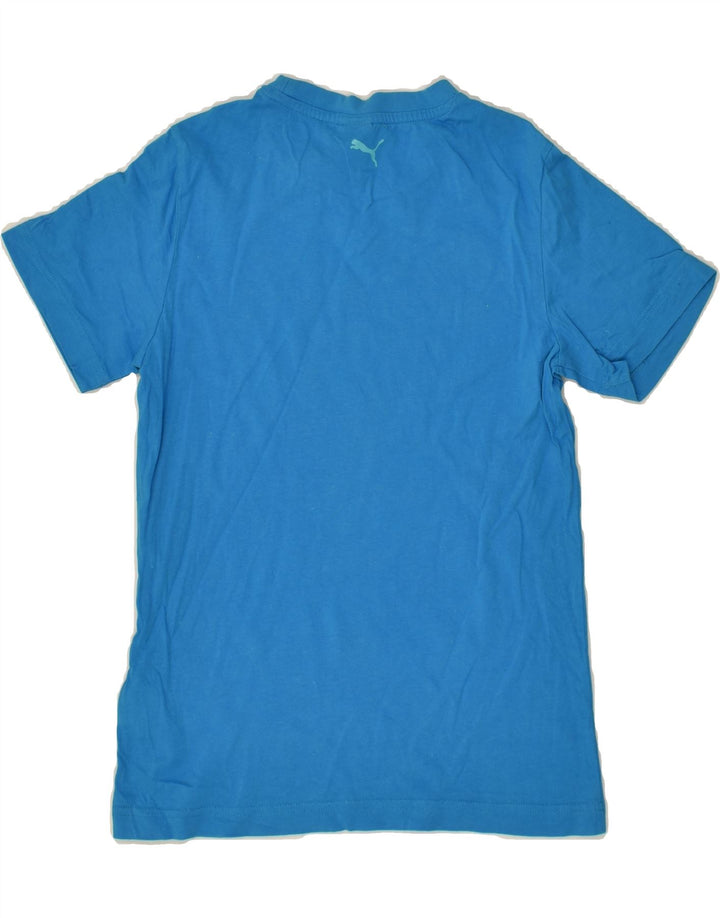 PUMA Boys Graphic T-Shirt Top 11-12 Years Large Blue Cotton | Vintage Puma | Thrift | Second-Hand Puma | Used Clothing | Messina Hembry 