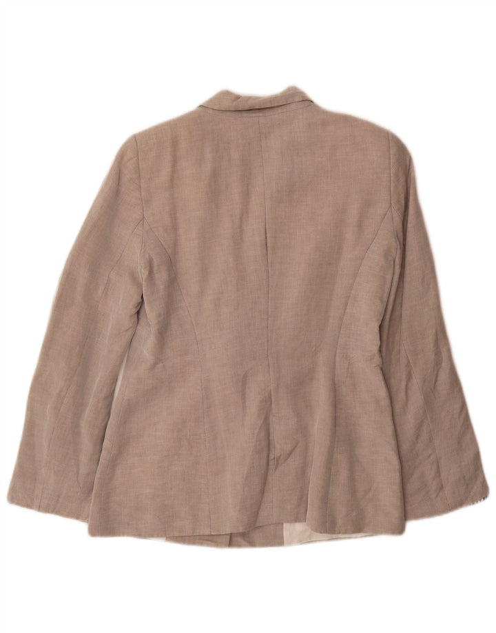 Zara Dame 1 Knap Blazer Jacket UK 12 Medium Grå