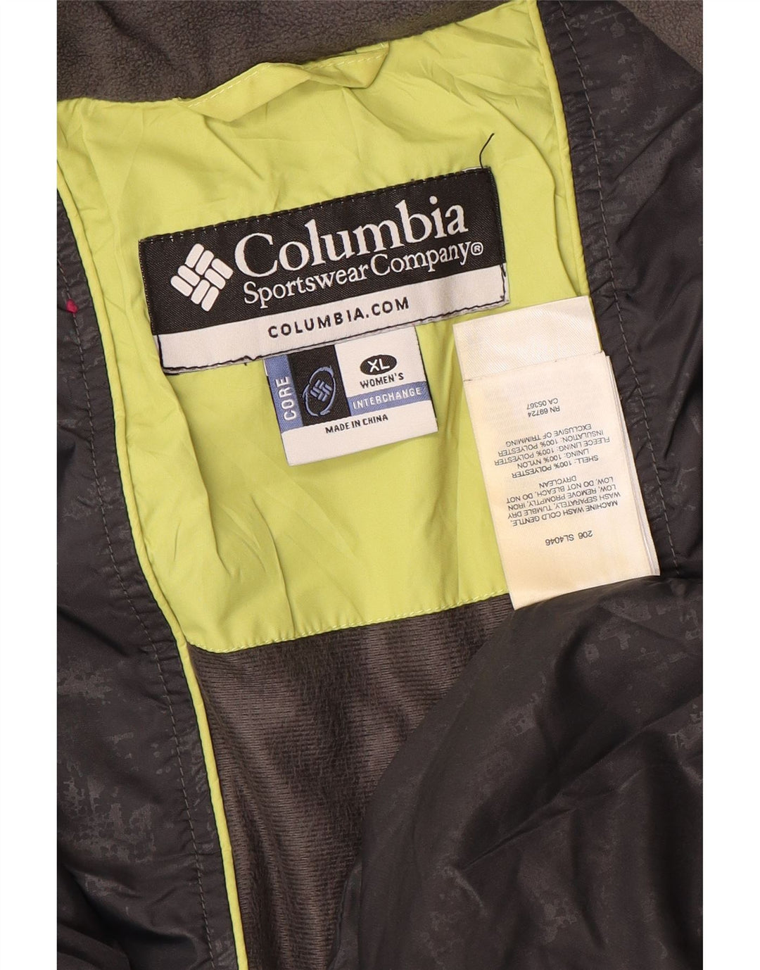 Columbia Womens Quilted Jacket UK 18 XL Green Polyester
