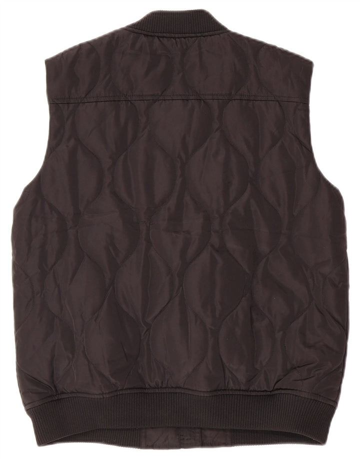MARKS & SPENCER Boys Padded Gilet 11-12 Years Black Polyester