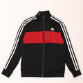 ADIDAS Boys Tracksuit Top Jacket 11-12 Years Black Colourblock Polyester Vintage Adidas and Second-Hand Adidas from Messina Hembry 