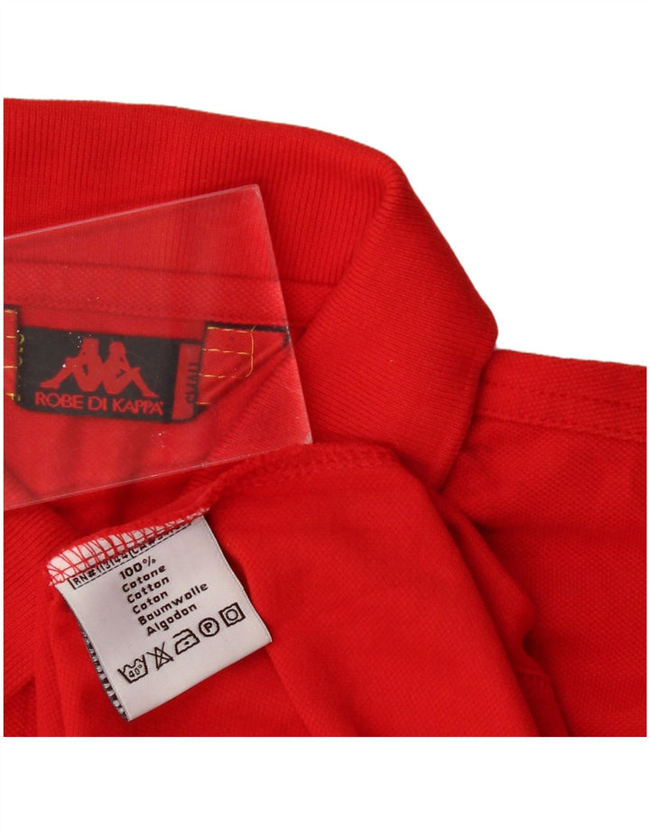 KAPPA Womens Polo Shirt UK 10 Small Red Cotton