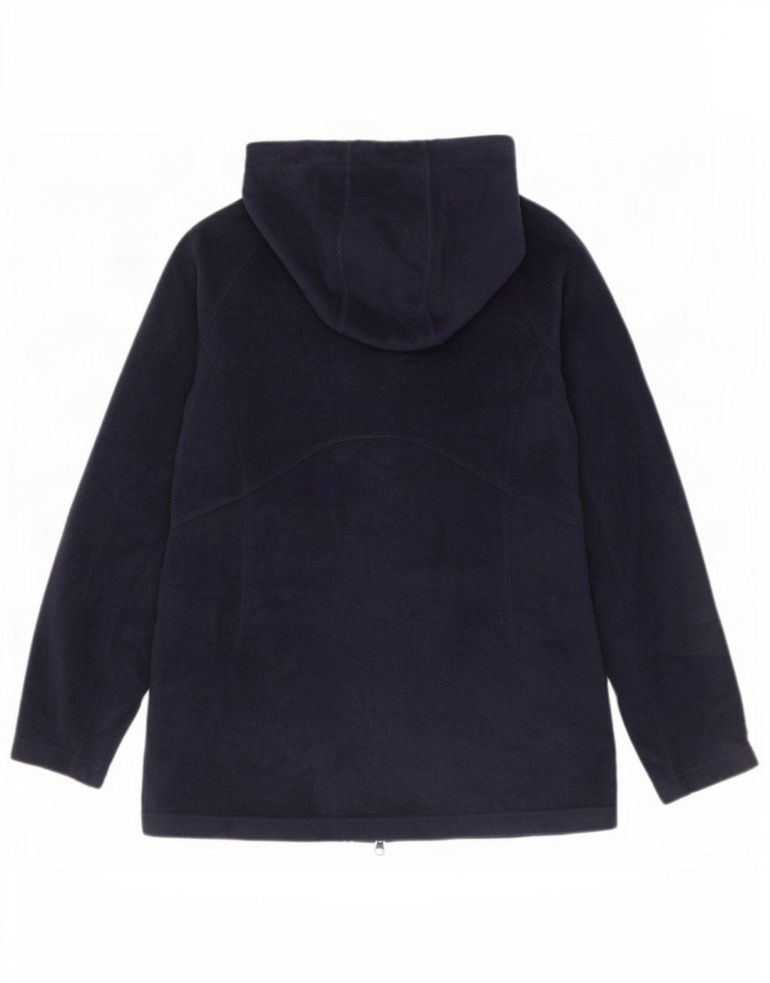 Columbia Womens Hooded Fleece Jacket UK 14 Medium Navy Blue Polyester