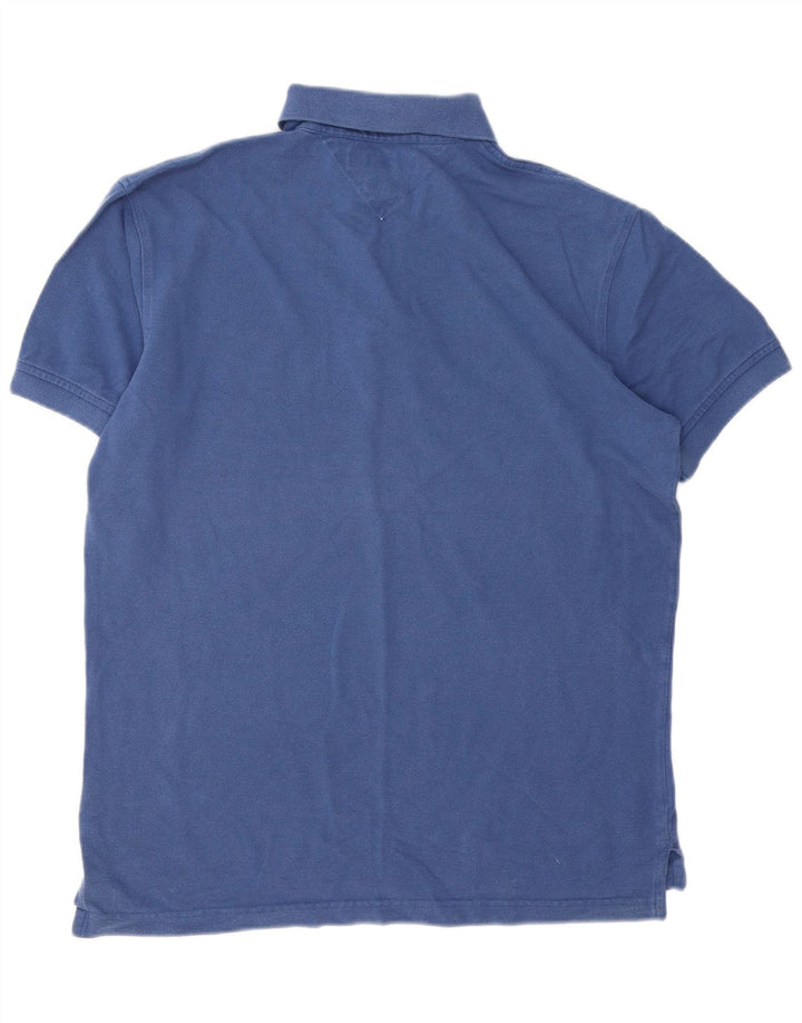 Tommy Hilfiger Mens Polo Shirt Large Blue Cotton