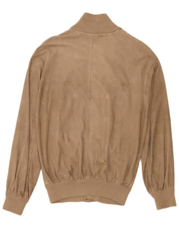 Vintage herre ruskind bomberjakke UK 38 Medium Beige