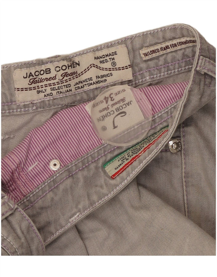 Jacob Cohen Womens Straight Jeans W34 L30 Grey Cotton
