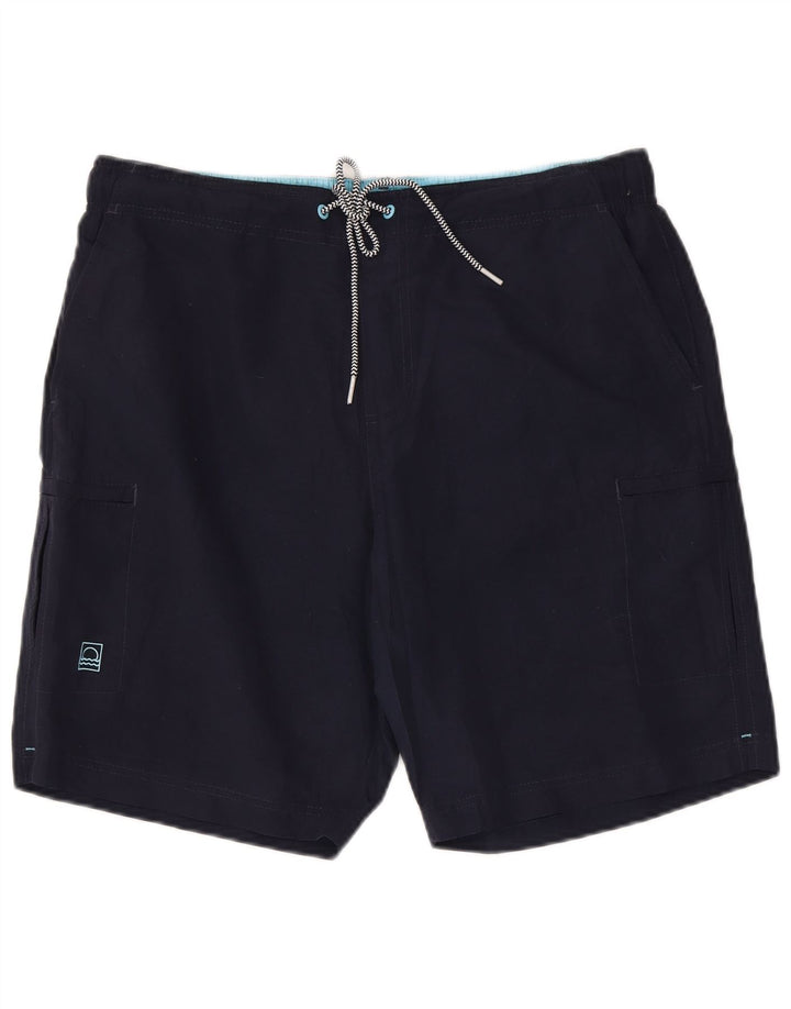 Marks & Spencer Mens Swimming Shorts Large Navy Blue Polyester