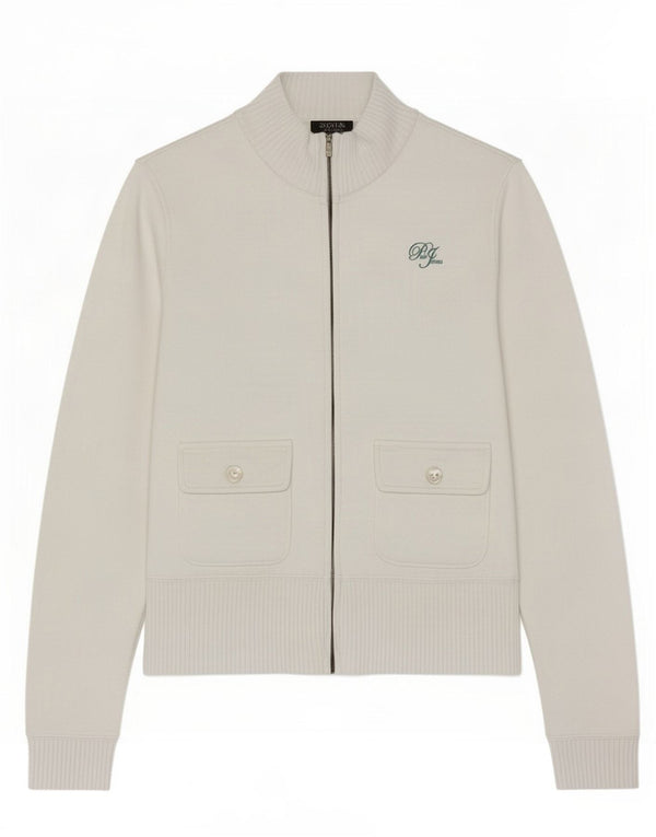 Giacca da tuta da donna Polo Ralph Lauren UK 14 grande cotone bianco
