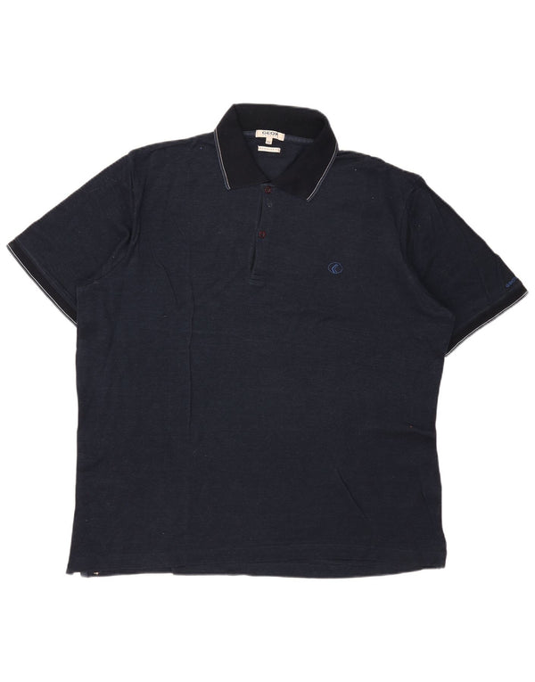 Geox Herre Respira Regular Fit poloskjorte 2XL marineblå stribet bomuld
