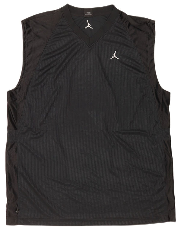 Jordan Herren Weste Top UK 47/48 2XL Schwarz Polyester