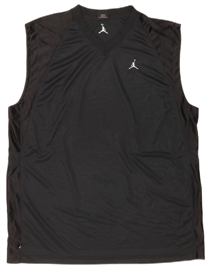 Camiseta sin mangas Jordan para hombre UK 47/48 2XL Poliéster negro