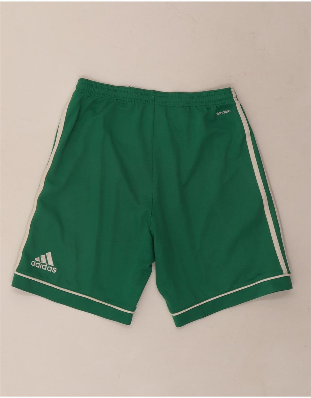 ADIDAS Boys Climalite Sport Shorts 13-14 Years  Green Polyester