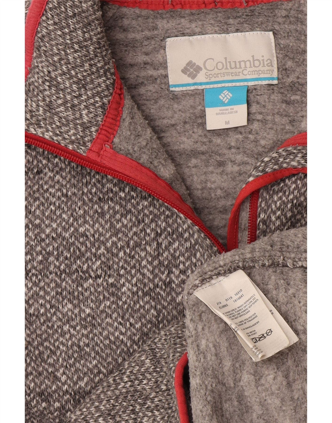 Columbia træningsdragt topjakke til kvinder UK 14 Medium Grey Flecked Polyester