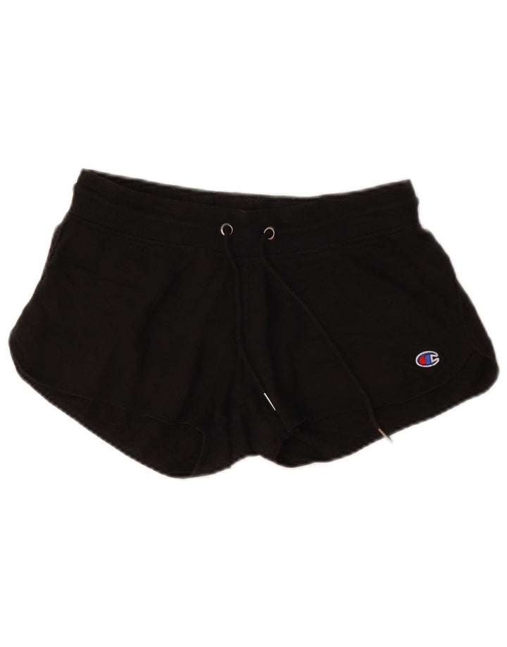 Champion Womens Sport Shorts UK 14 Medium Black Cotton