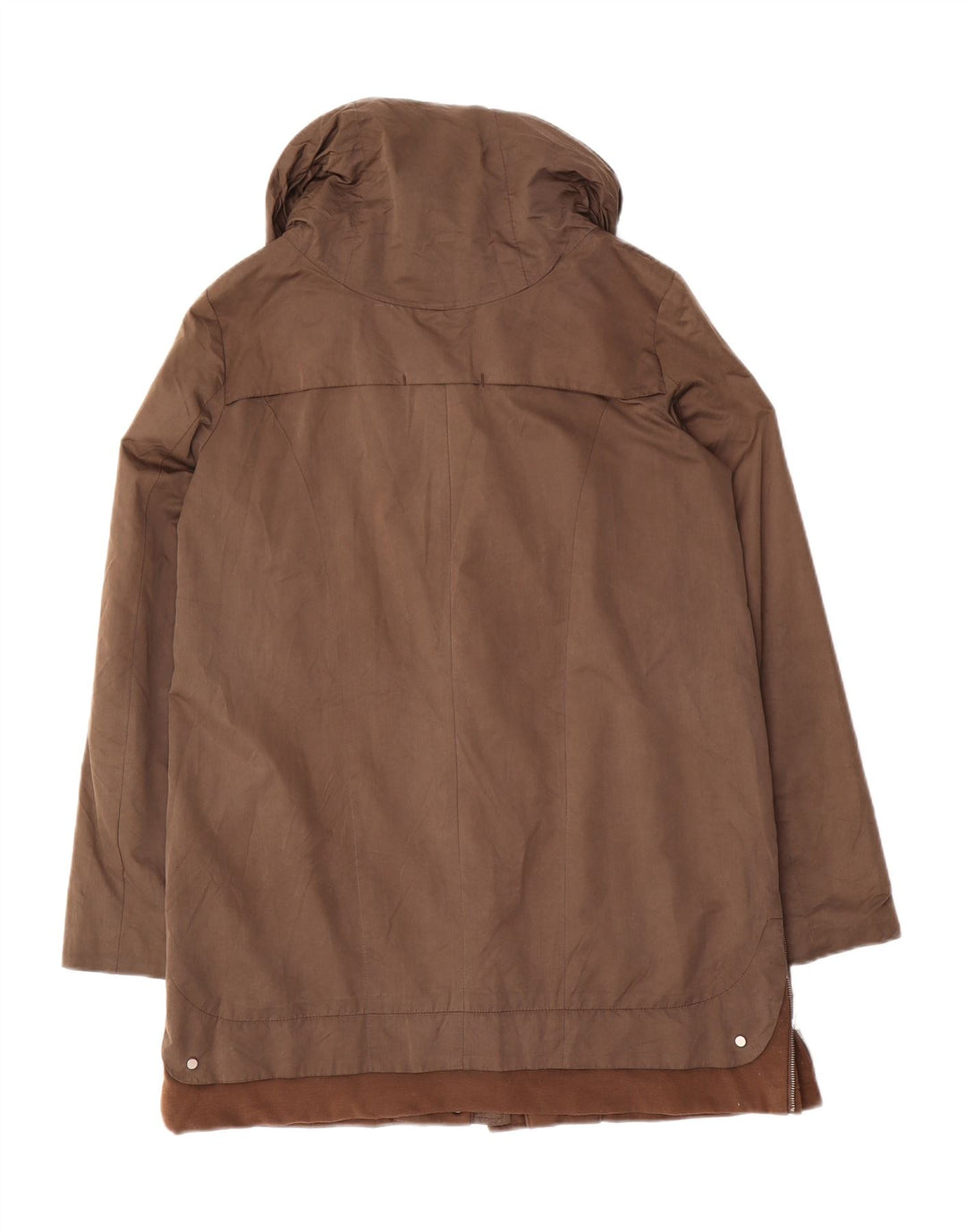 Zara Dame Parka Jacket UK 14 Medium Brun Polyamid