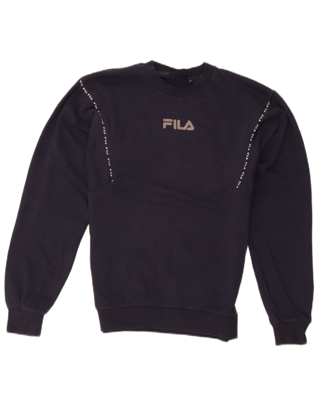Fila Mens Graphic Sweatshirt Jumper XS Navy Blue Cotton