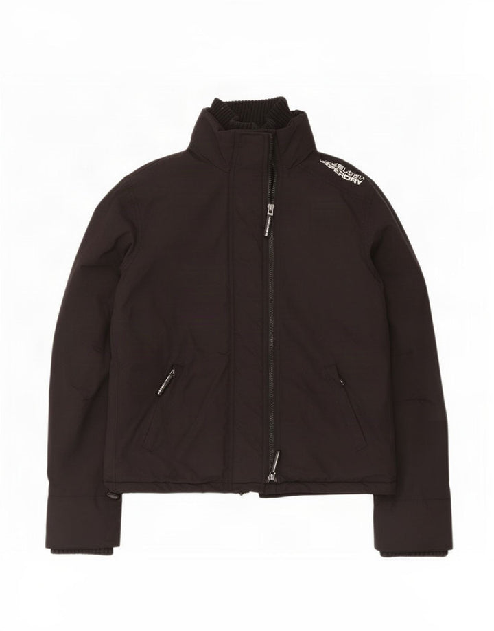 Superdry regnjakke til kvinder UK 18 XL sort nylon