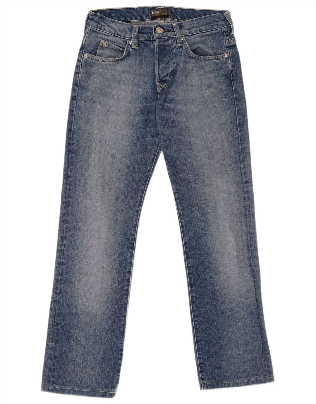 Lee Womens Knox Straight Jeans W28 L28 Blue Cotton