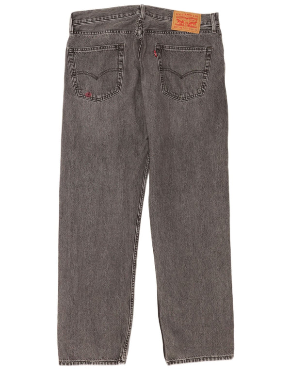 Levi's Uomo 555 Jeans dritti vestibilità rilassata W34 L32 Cotone grigio