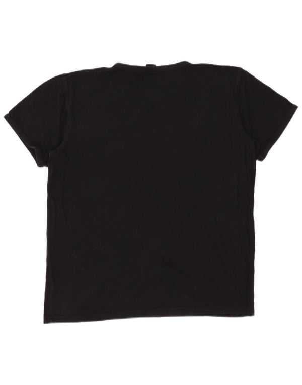 Lotto Damen T-Shirt Top UK 18 XL Schwarz Baumwolle