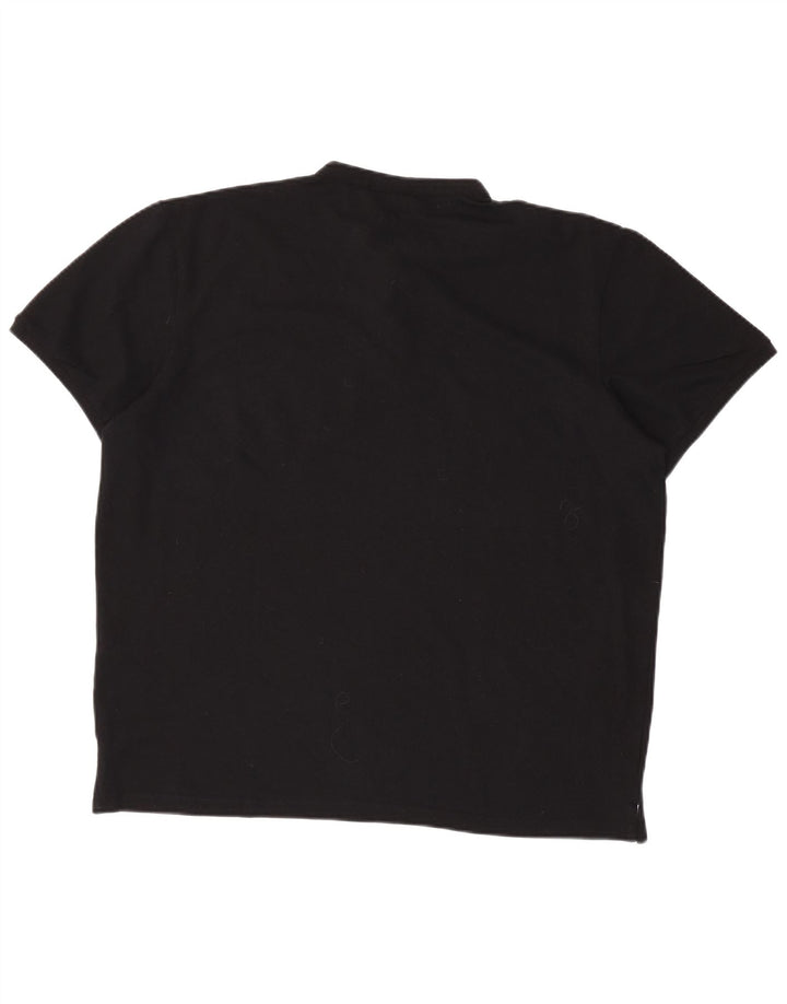 JACK & JONES Mens Polo Shirt 2XL Black Cotton