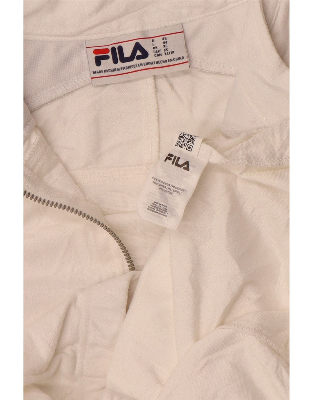 Fila Herren Trainingsanzug Top Jacke XS Weiß Polyester