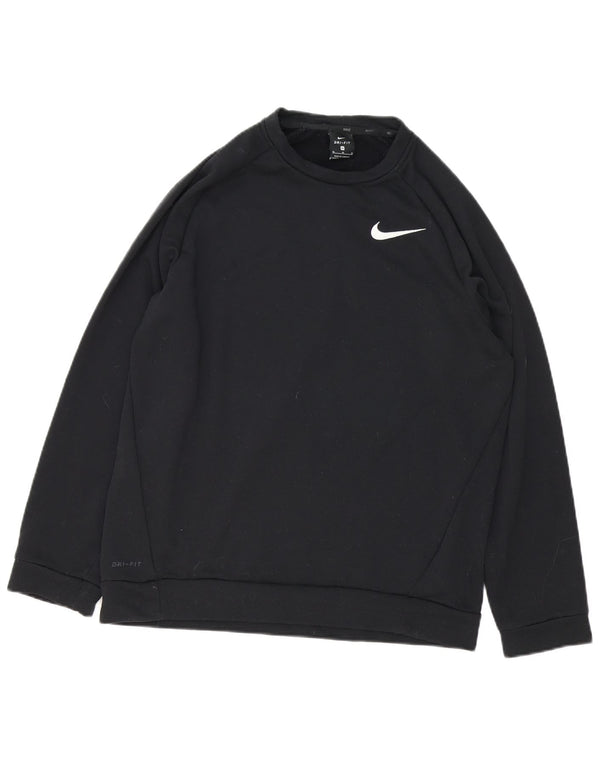 Nike Herre Dri Fit Sweatshirt Jumper Medium Sort Polyester