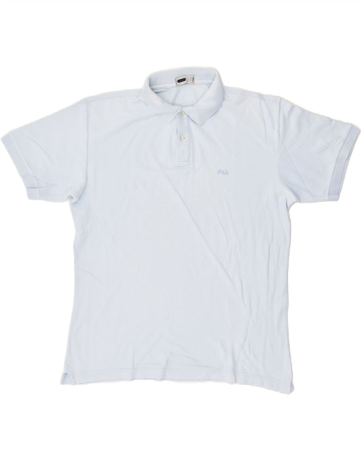 FILA Mens Polo Shirt IT 54 XL Blue Cotton | Vintage Fila | Thrift | Second-Hand Fila | Used Clothing | Messina Hembry 