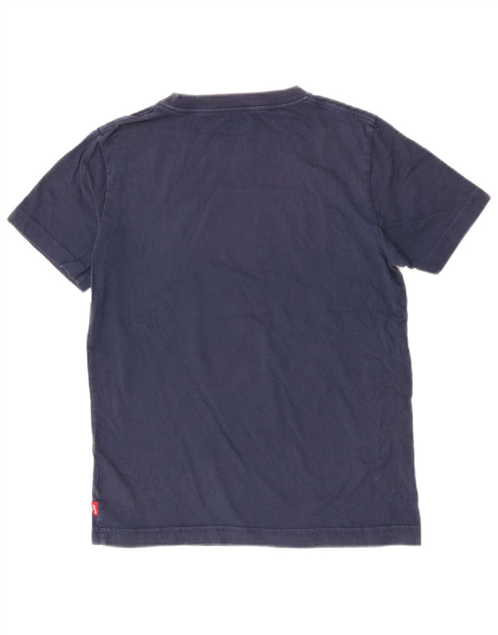 Levi's Boys Regular Graphic T-Shirt Top 9-10 Years Navy Blue Cotton