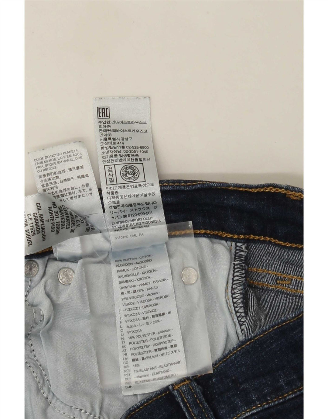 Levi's Womens Boyfriend Slim Jeans W29 L27 Blue Cotton