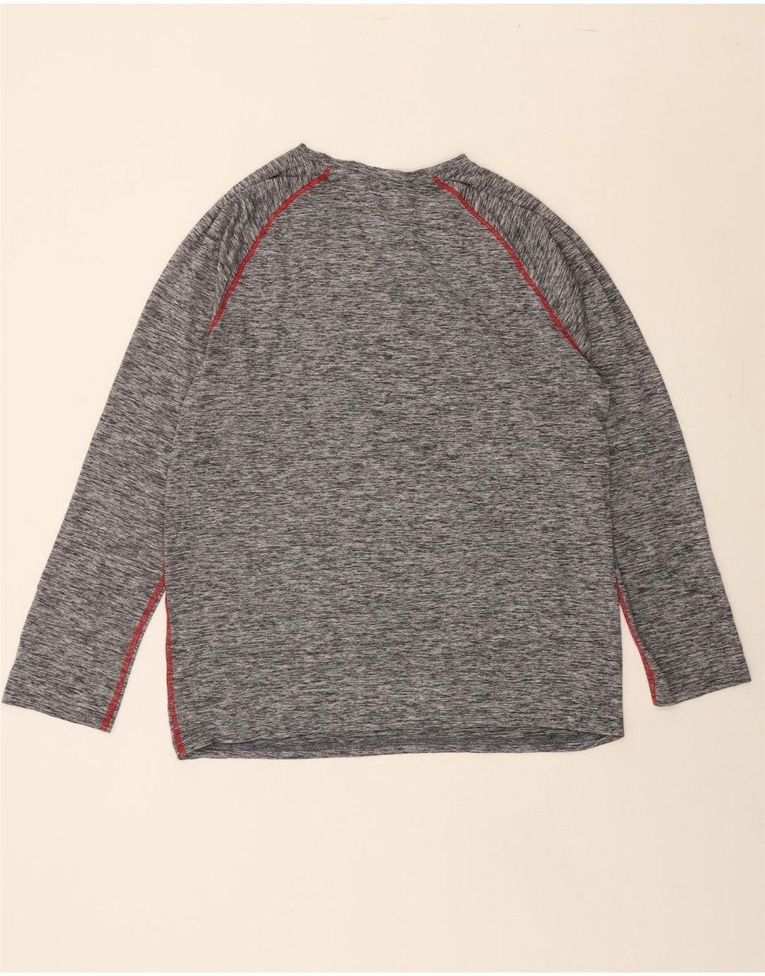 RUSSELL ATHLETIC Mens Top Long Sleeve UK 46/48 XL Grey Flecked Polyester Vintage Russell Athletic and Second-Hand Russell Athletic from Messina Hembry 