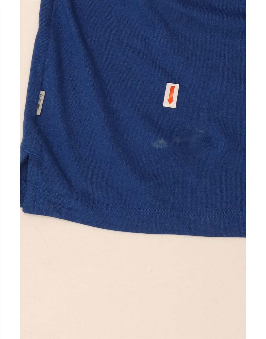 CALVIN KLEIN Mens Polo Shirt Large Blue Cotton
