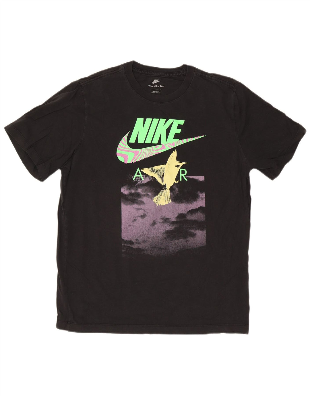 Nike Mens Graphic T-Shirt Top Large Black Cotton
