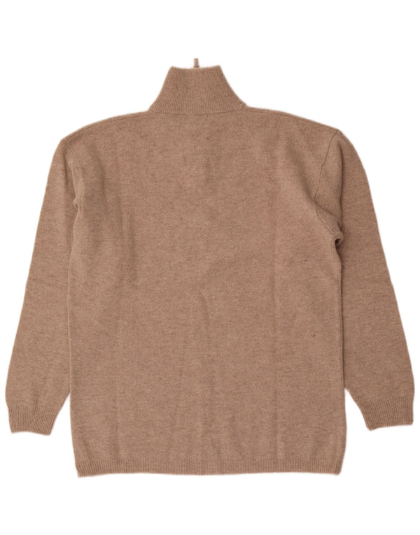 Maglione Kappa da uomo con zip e collo 2XL in lana beige