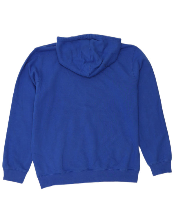 Felpa con cappuccio da uomo Adidas Large in cotone blu