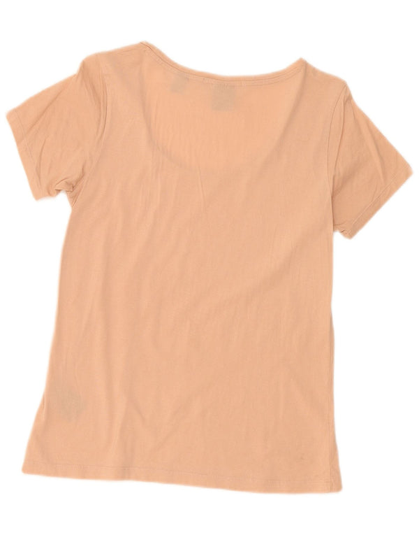 Maison Scotch Damen T-Shirt Top UK 10 Small Beige Baumwolle