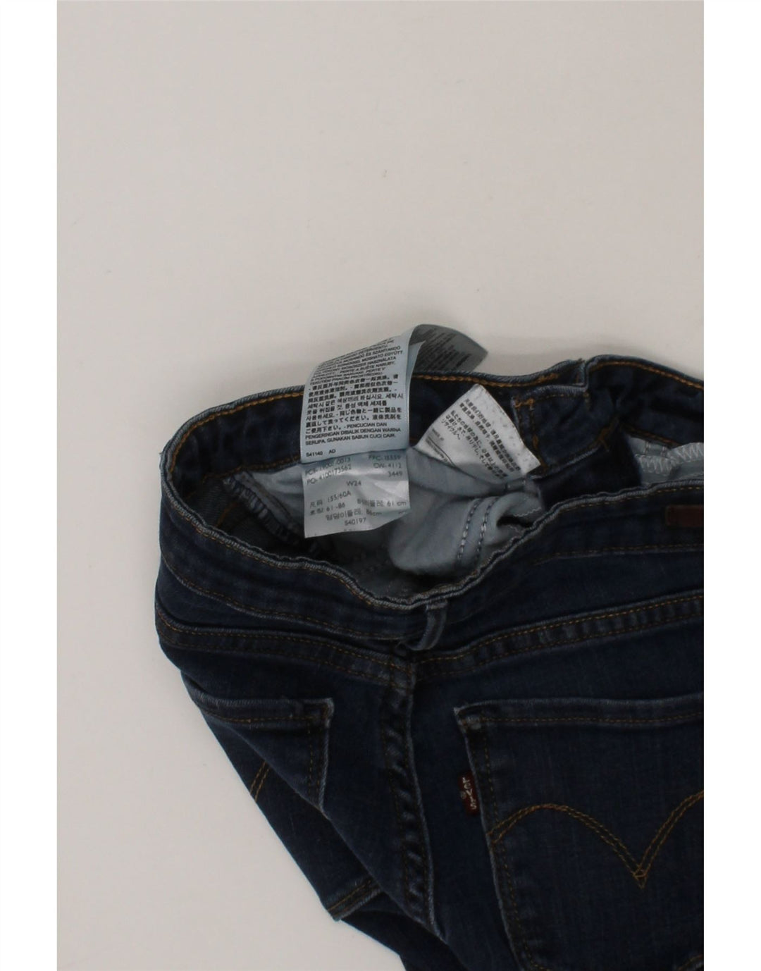LEVI'S Womens Skinny Jeans W24 L28 Blue Cotton Vintage Levi's and Second-Hand Levi's from Messina Hembry 