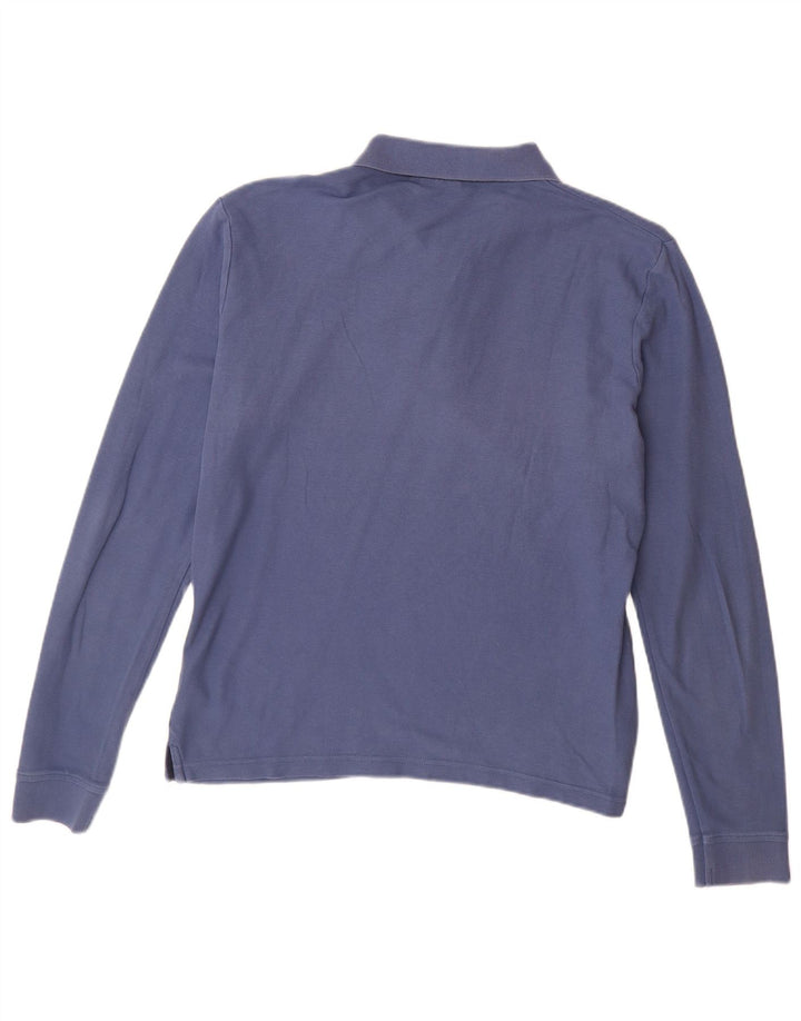 FILA Mens Long Sleeve Polo Shirt Large Blue Cotton
