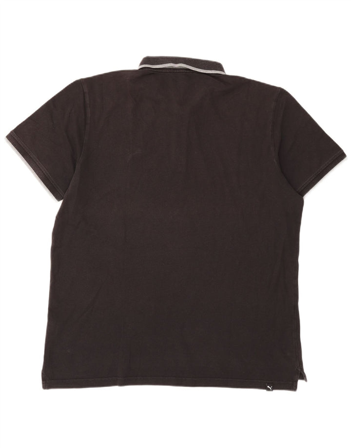 Puma Mens Polo Shirt XL Black Cotton