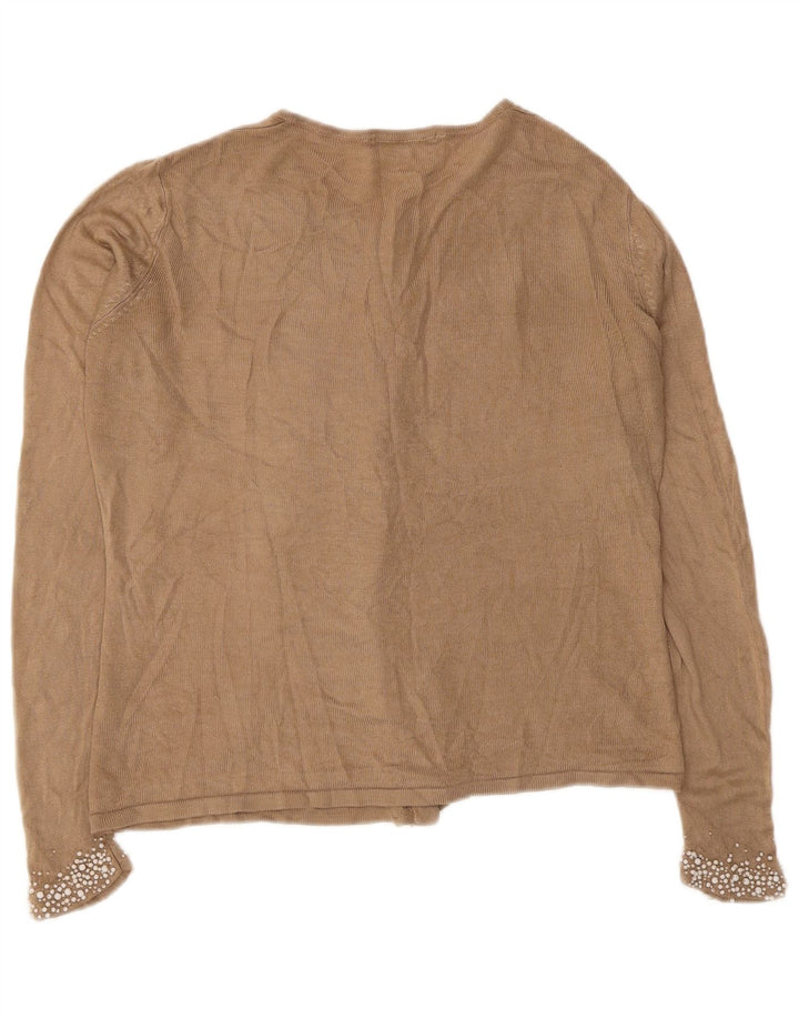 Marks & Spencer Damen-Strickjacke in Übergröße, Gr. 10, Größe S, Braun