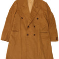 Vintage Mens Double Breasted Coat UK 36 Small Beige
