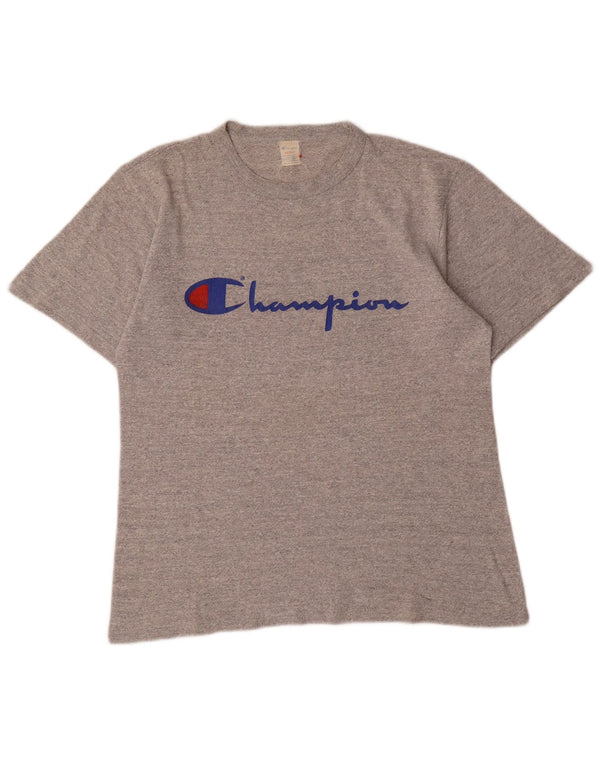 Champion T-Shirt Graphique Femme UK 14 Gris Moyen Coton