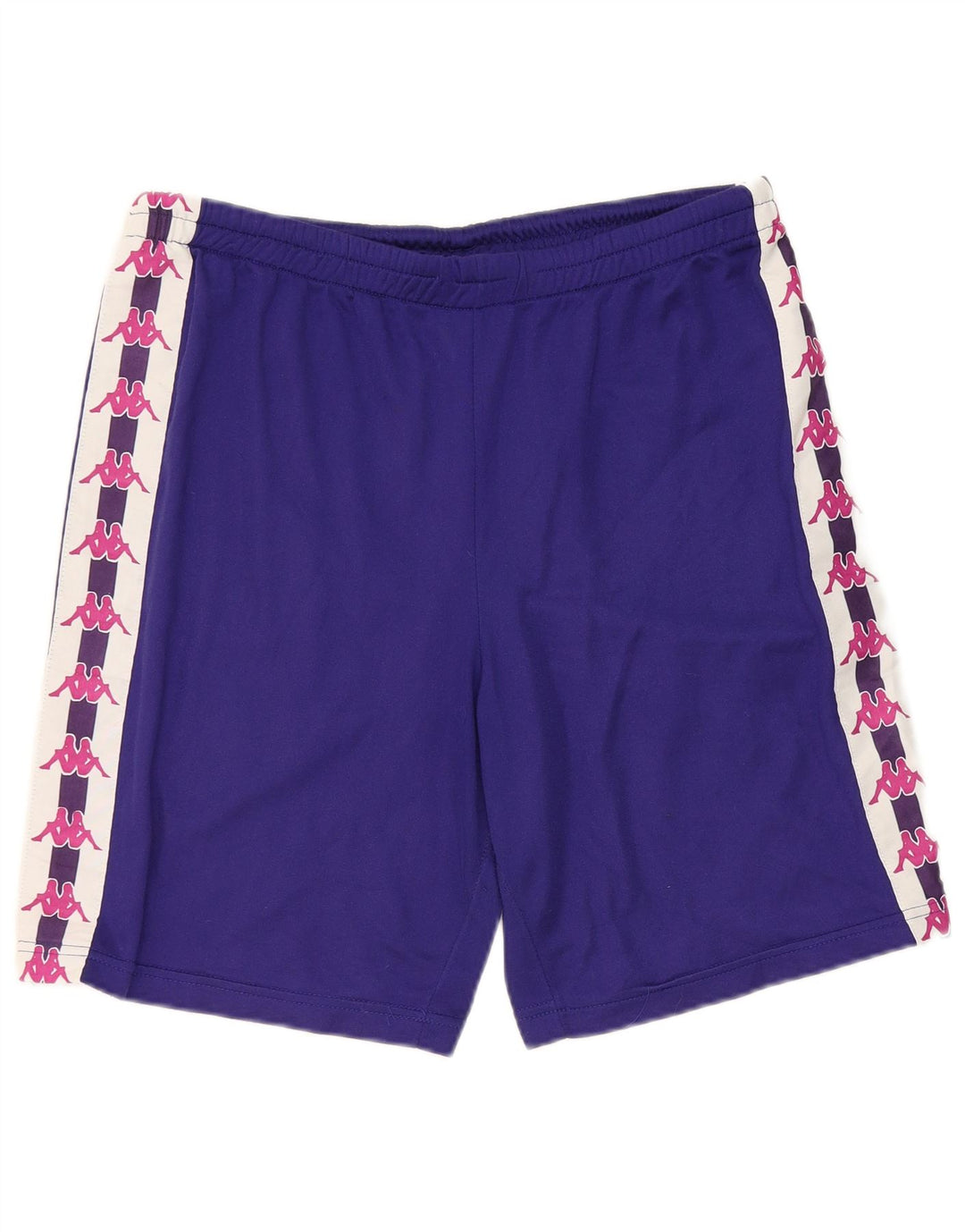 Kappa Mens Graphic Sport Shorts Large Purple Colourblock Polyester