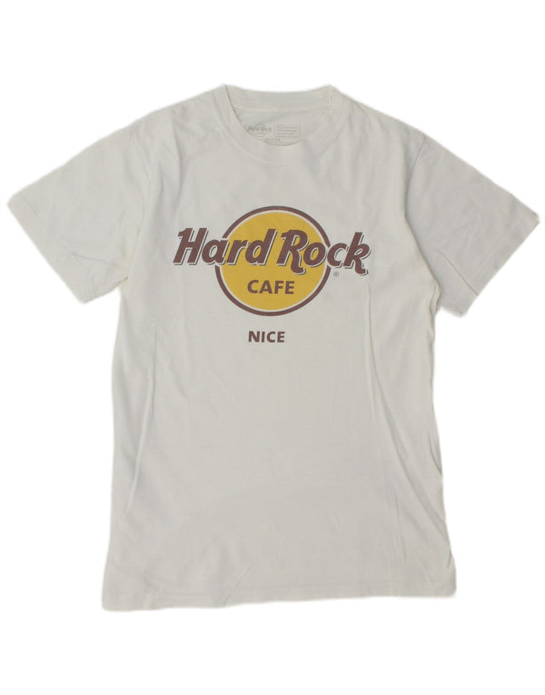 Hard Rock Cafe Mens Nice Graphic T-Shirt Top Small White Cotton