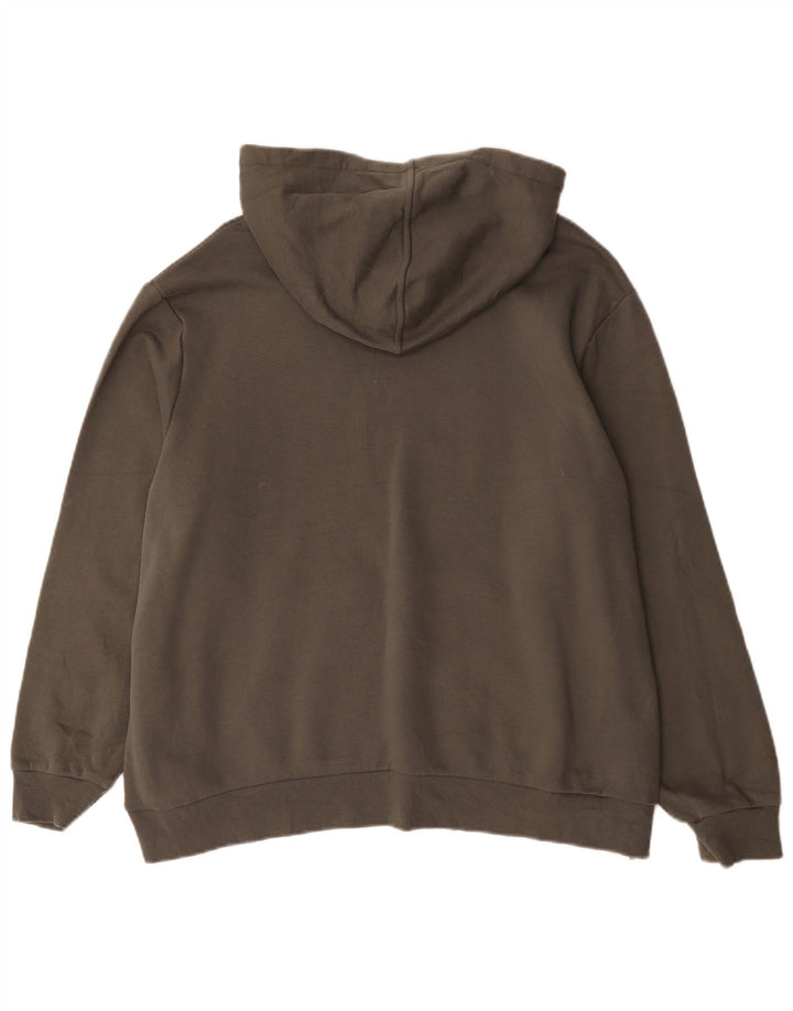 Marks & Spencer Mens Hoodie Jumper XL Khaki Cotton