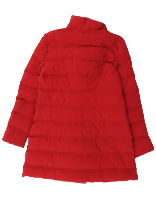 Aspesi Damen Übergroßer zweireihiger wattierter Mantel UK 10 Small Rot