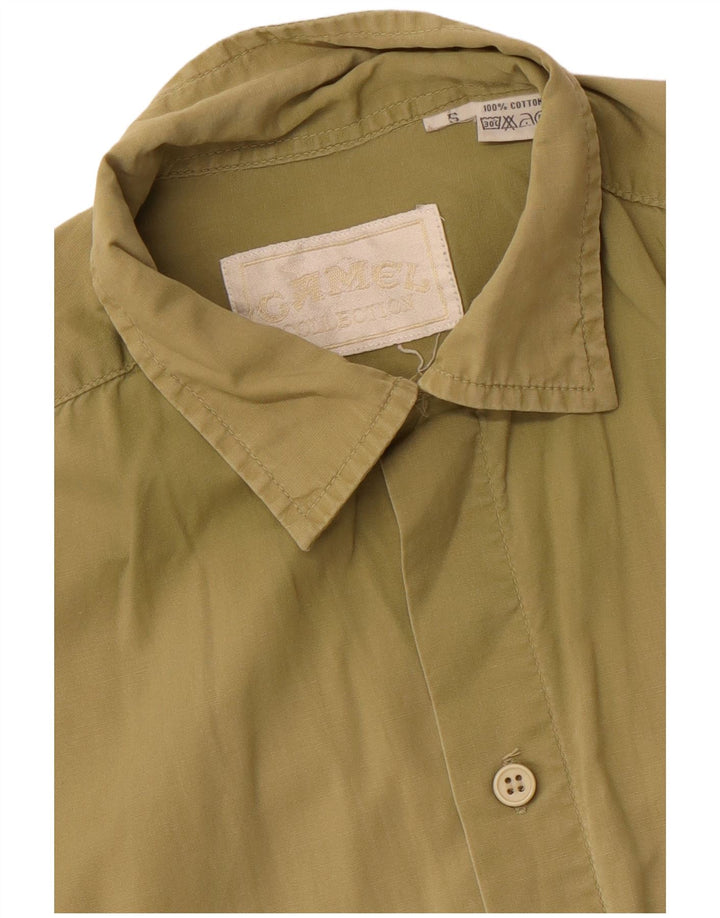 CAMEL ACTIVE Mens Short Sleeve Shirt Small Khaki Cotton